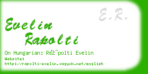 evelin rapolti business card